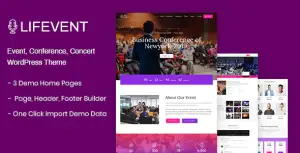 Lifevent – Conference WordPress Theme Lifevent - Conference WordPress Themev1.2.1
